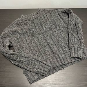 Lucky Brand chunky gray sweater - Medium